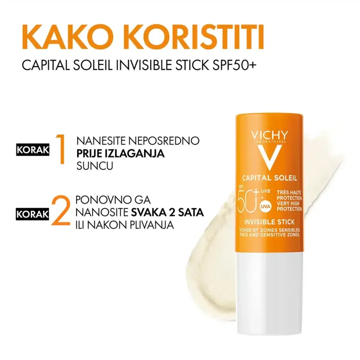 VICHY CAPITAL SOLEIL Stik za osetljiva područja SPF50+, 9 g - Slika 3