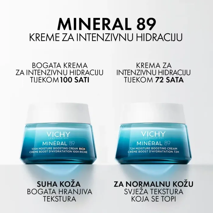 VICHY MINERAL 89 Krema za intenzivnu hidraciju tokom 72 sata za sve tipove kože, 50 ml - Slika 7