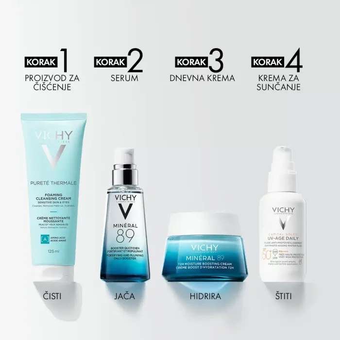 VICHY MINERAL 89 Krema za intenzivnu hidraciju tokom 72 sata za sve tipove kože, 50 ml - Slika 8