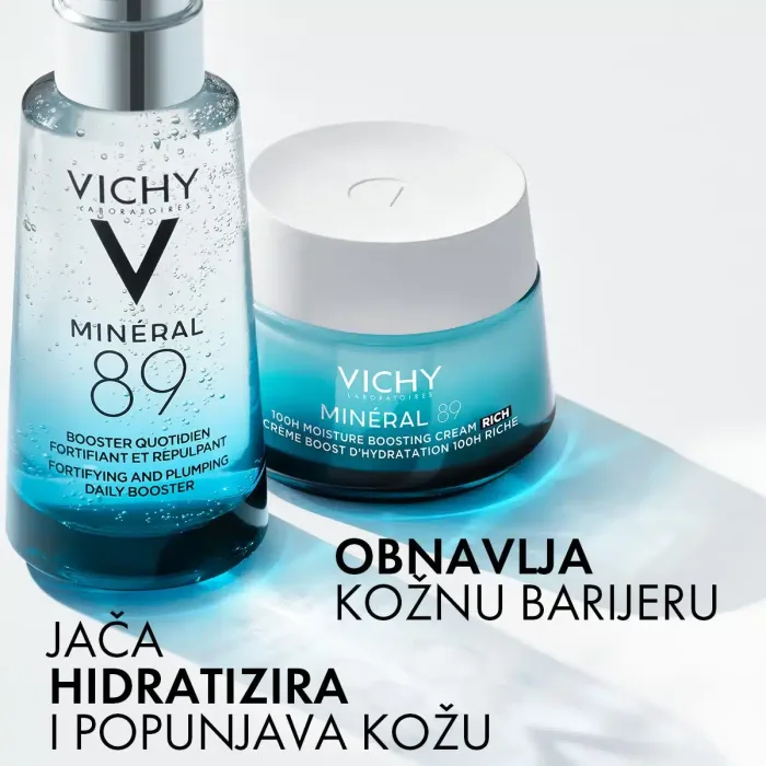 VICHY MINÉRAL 89 Krema za intenzivnu hidraciju tokom 100 sati bogata tekstura, suha do vrlo suha koža, 50 ml - Slika 6
