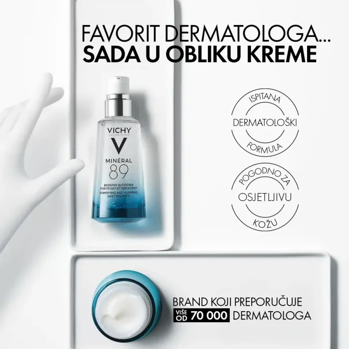 VICHY MINERAL 89 Krema za intenzivnu hidraciju tokom 72 sata za sve tipove kože, 50 ml - Slika 9