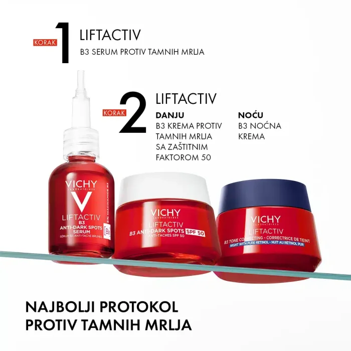 VICHY LIFTACTIV B3 ANTI-DARK SPOTS Noćna krema protiv hiperpigmentacijskih mrlja sa čistim retinolom, 50 ml - Image 9