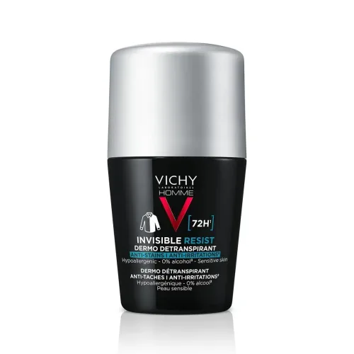 VICHY HOMME - Invisible resist 72h - Dermo Detranspirant - Protiv mrlja i nadraženosti, 50 ml