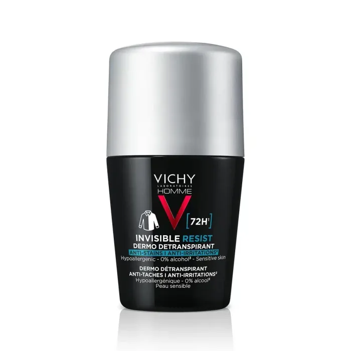 VICHY HOMME - Invisible resist 72h - Dermo Detranspirant - Protiv mrlja i nadraženosti, 50 ml