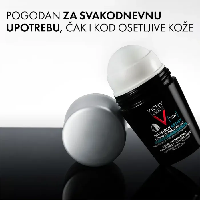 VICHY HOMME - Invisible resist 72h - Dermo Detranspirant - Protiv mrlja i nadraženosti, 50 ml - Image 3