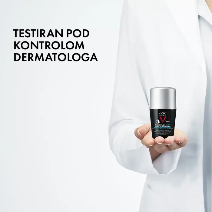 VICHY HOMME - Invisible resist 72h - Dermo Detranspirant - Protiv mrlja i nadraženosti, 50 ml - Image 7