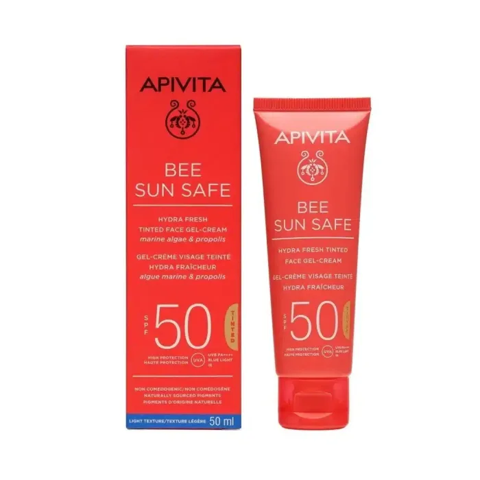Apivita Bee Sun Safe Hydra Fresh Gel-krema za lice tonirana SPF50 50 ml
