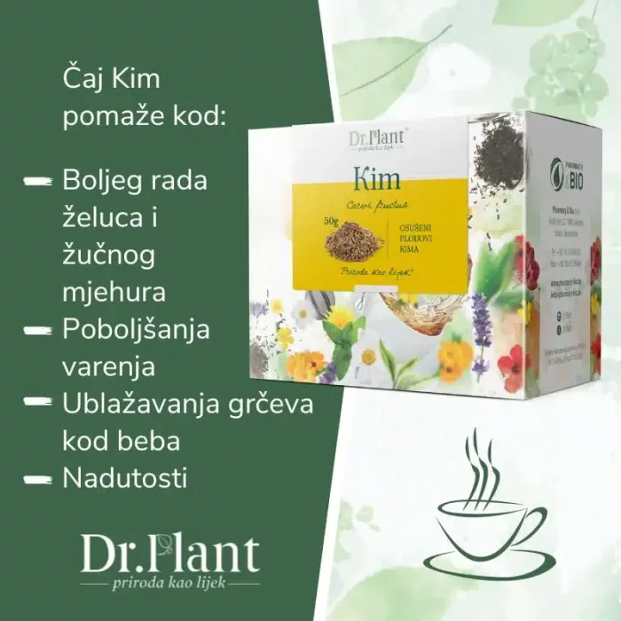 Dr. Plant čaj kim plod (Carvi fructus) 50g - Slika 3