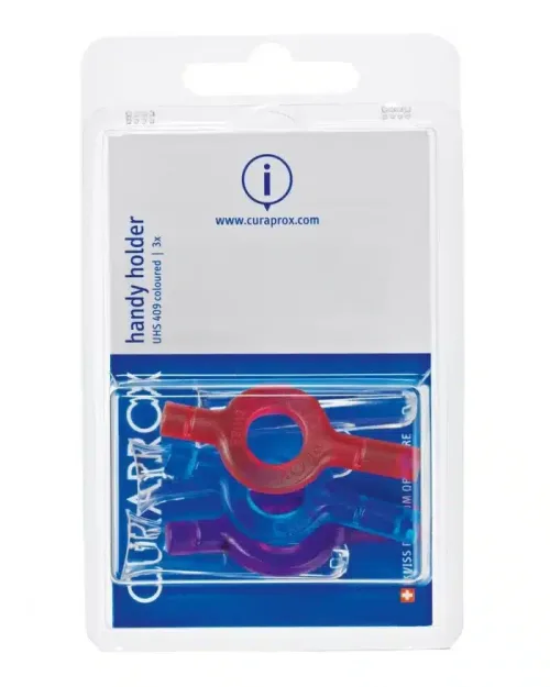 Curaprox UHS 409 praktičan držač, 3 komada, različite boje