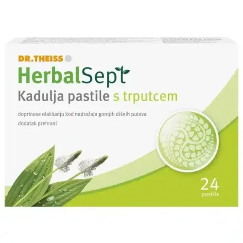 Dr. Theiss HerbalSept Kadulja pastile s trputcem 24 pastile