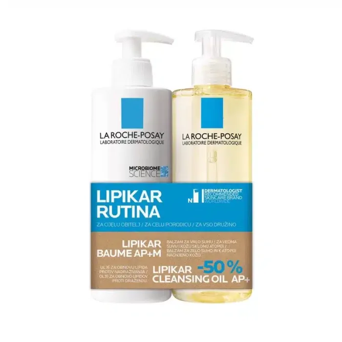 La Roche-Posay LIPIKAR AP+M Baume 400ml + Ulje AP+ 400ml -50%