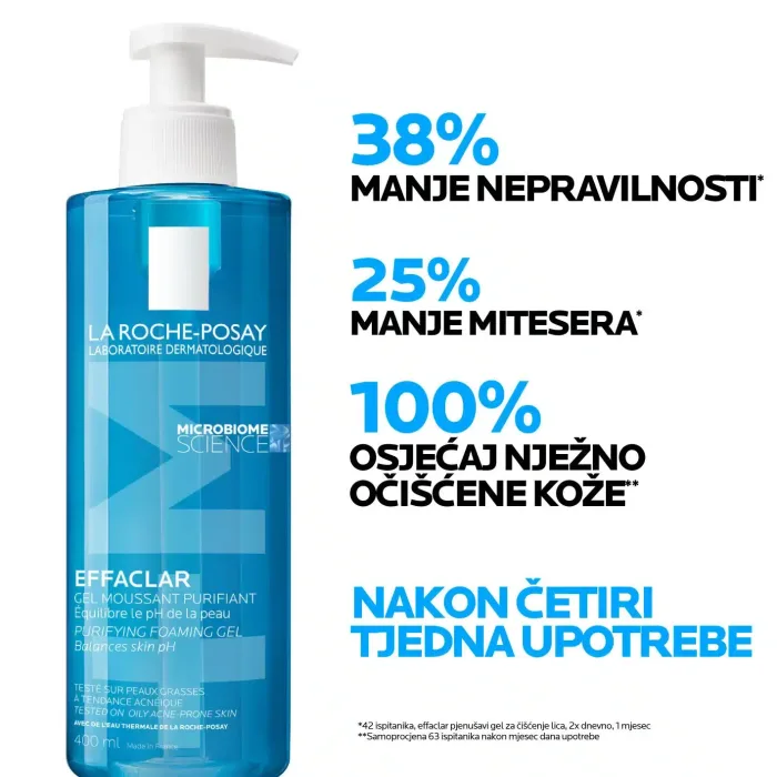 La Roche-Posay EFFACLAR Pjenušavi gel za čišćenje masne, osjetljive kože sklone aknama, 200 ml + EFFACLAR DUO (+) Korektivna njega protiv nepravilnosti masne kože i začepljenih pora, 40 ml - Image 3