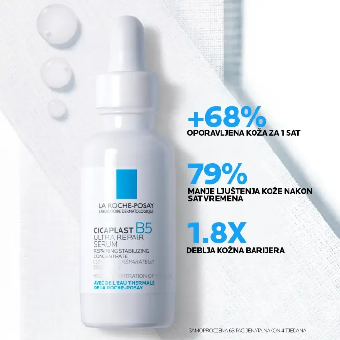 La Roche-Posay CICAPLAST B5 SERUM Ultra-obnavljajući i hidratantni serum za dehidriranu i nadraženu kožu bez sjaja, 30 ml - Image 3