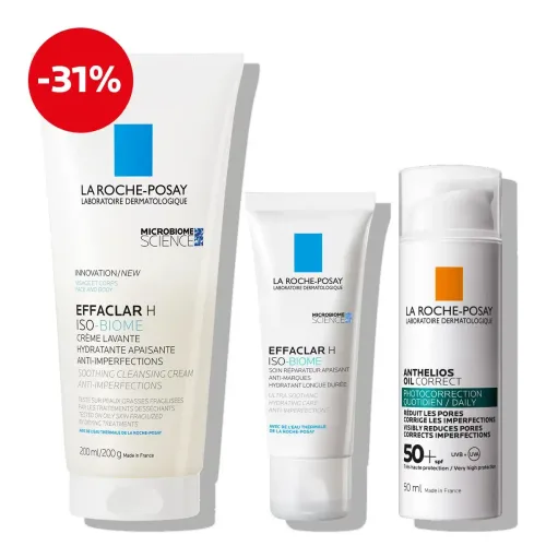La Roche-Posay Effaclar Umirujuća rutina za kožu s nepravilnostima isušenu tretmanima (higijena, njega i zaštita od sunca)
