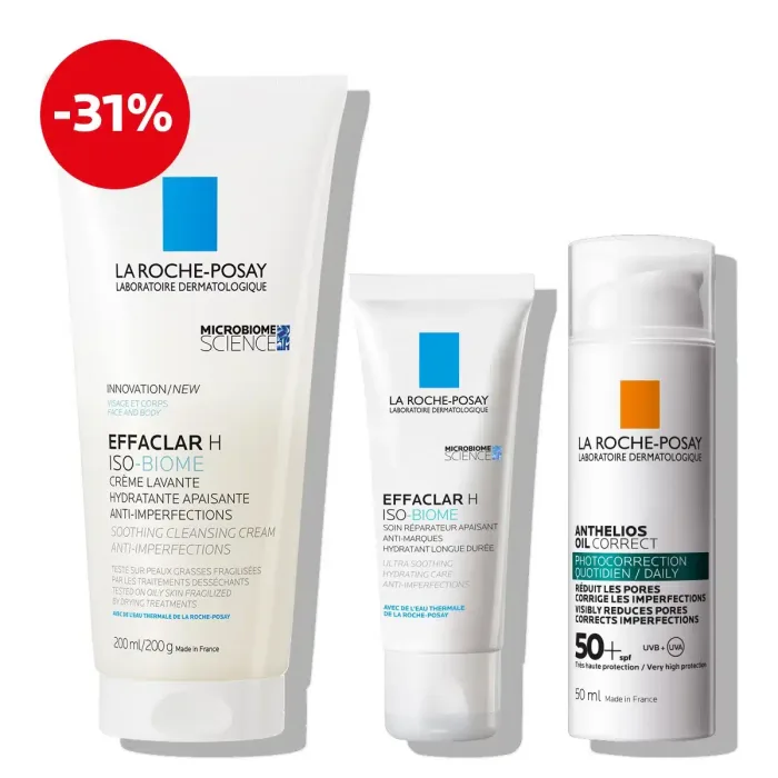 La Roche-Posay Effaclar Umirujuća rutina za kožu s nepravilnostima isušenu tretmanima (higijena, njega i zaštita od sunca)