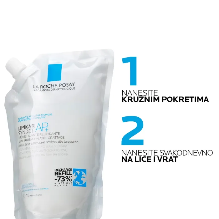 La Roche-Posay LIPIKAR SYNDET AP+ Kremasti gel za tuširanje protiv nadraženosti i svraba, 400 ml + REFILL PAKOVANJE, 400 ml - Image 5