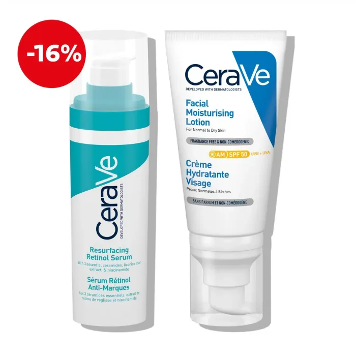 CeraVe Protokol za njegu lica sa retinolom za ujednačen izgled kože (njega i zaštita od sunca)