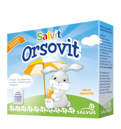 SALVIT Orsovit prašak za pripremu oralne rehidracijske otopine, 6 komada