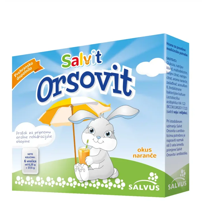 SALVIT Orsovit prašak za pripremu oralne rehidracijske otopine, 6 komada