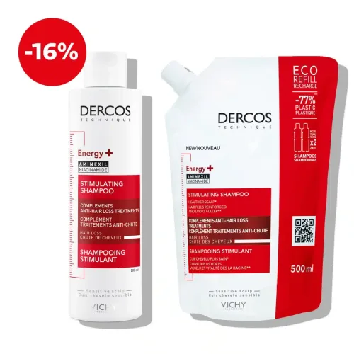 Vichy DERCOS šampon protiv ispadanja kose + eko punjenje za masno vlasište