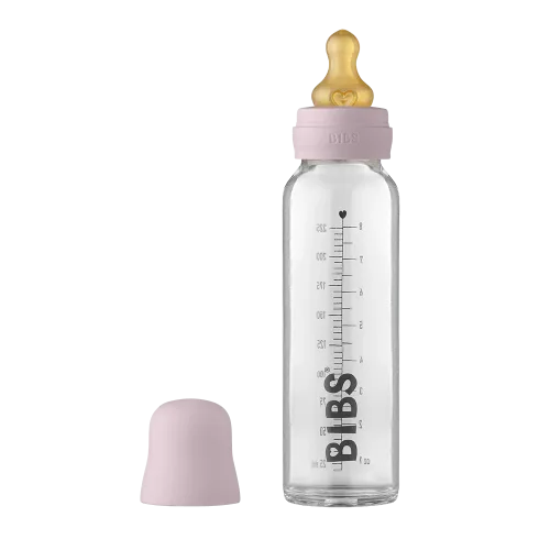 BIBS Staklena flašica  225ml (set) - Dusky Lilac