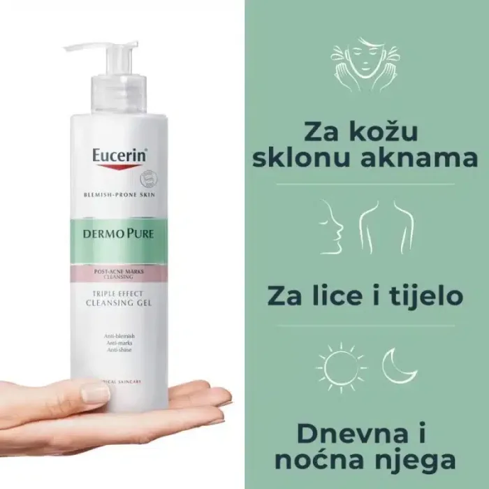 Eucerin DermoPure Gel za čišćenje s trostrukim djelovanjem 400ml - Image 2