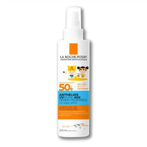 La Roche-Posay ANTHELIOS UVMUNE 400 DERMO - PEDIATRICS Nevidljivi sprej za zaštitu od sunca za djecu SPF50+, 200 ml